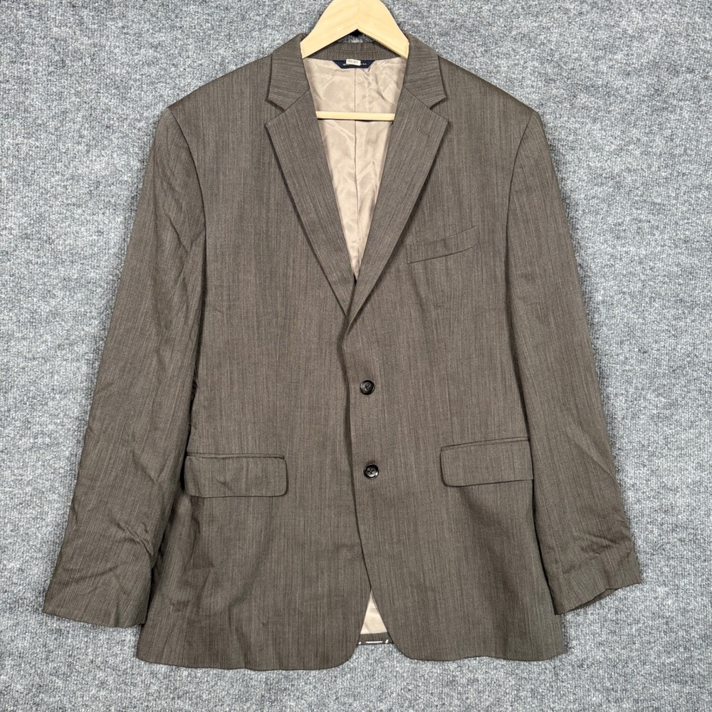 Banana Republic Mens 44R Blazer Suit Jacket Gray Wool Sport Coat Single Breasted